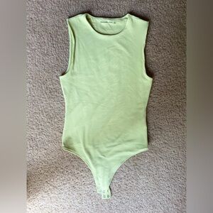 Abercrombie Fitch Bodysuit Tank Lime Ribbed S